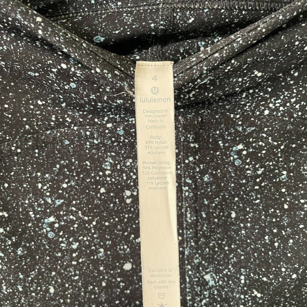 Lululemon Lead The Pack Crop 23" Running Leggings Mineralize Multi Black/White 4 - Picture 9 of 9
